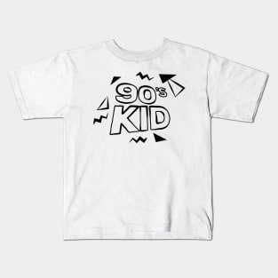 90s Kid in Doodle Art Style Kids T-Shirt